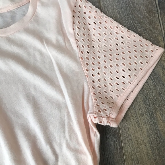J. Crew- peach/ baby pink T-shirt. S - Picture 2 of 5